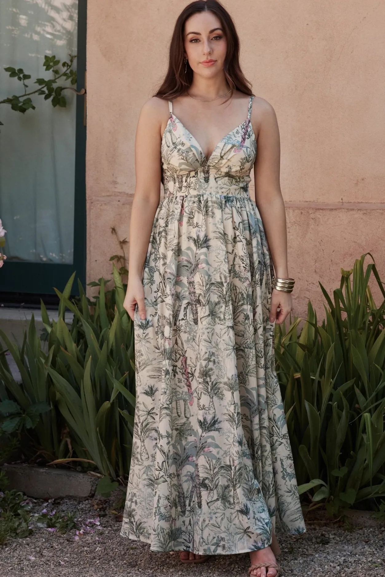 Hot Baltic Born Naia Maxi Dress | Natural + Sage Print Natural+SagePrint