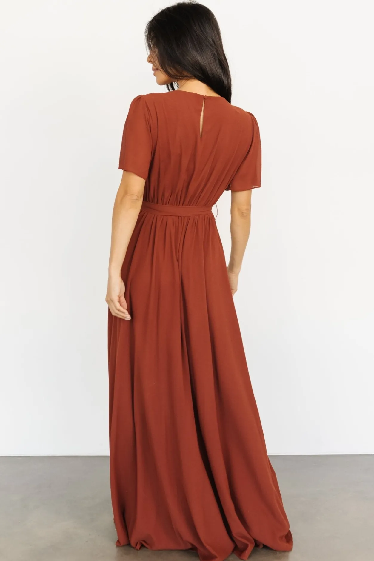 New Baltic Born Naomi Short Sleeve Maxi Dress | Cinnamon