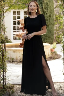 Discount Baltic Born Naomi Short Sleeve Maxi Dress | Black