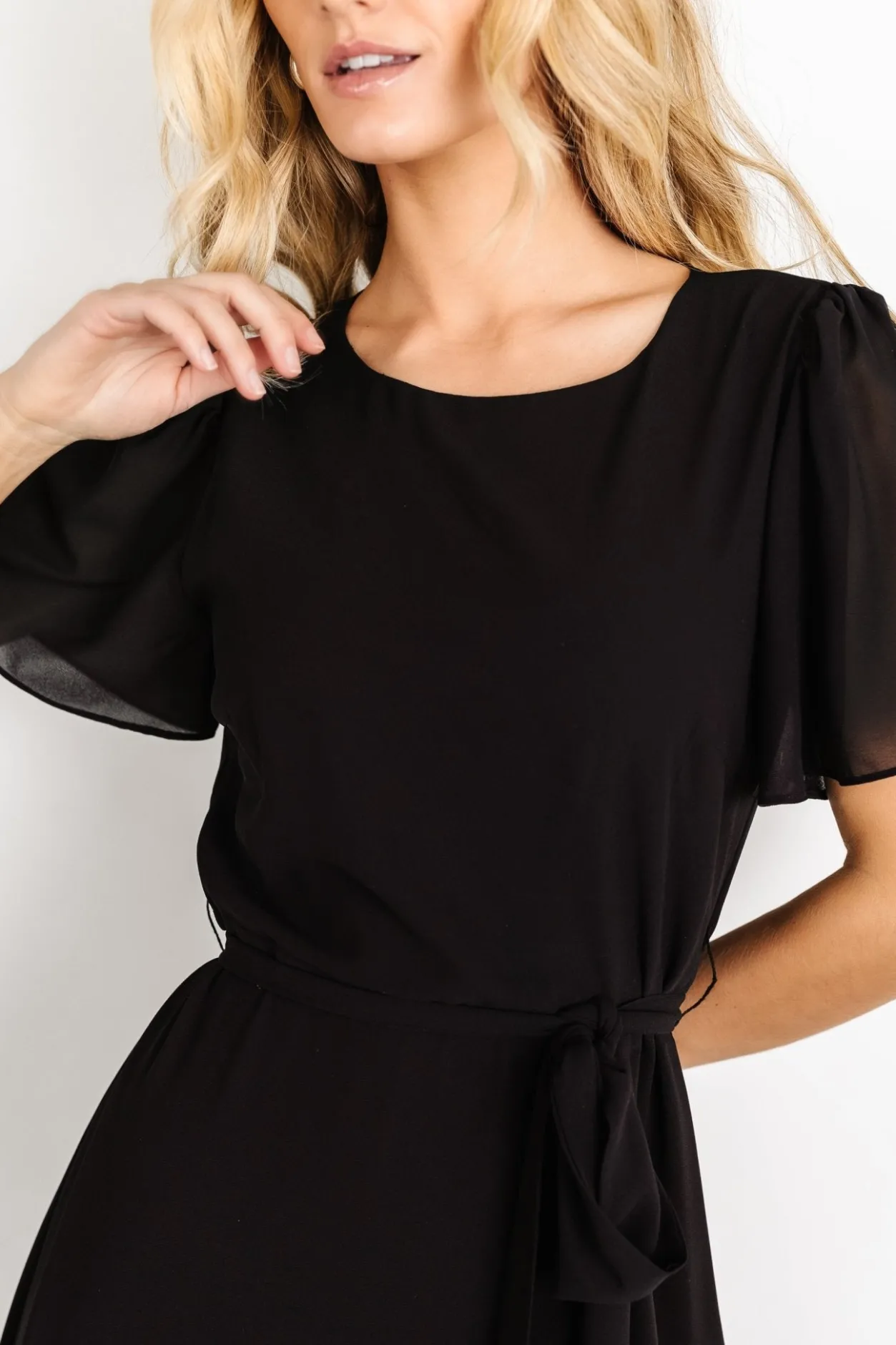 Discount Baltic Born Naomi Short Sleeve Maxi Dress | Black