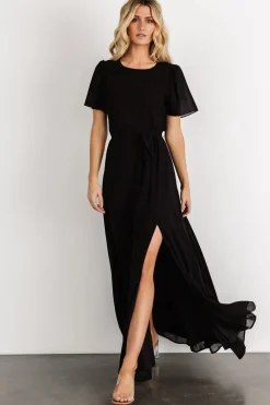 Discount Baltic Born Naomi Short Sleeve Maxi Dress | Black
