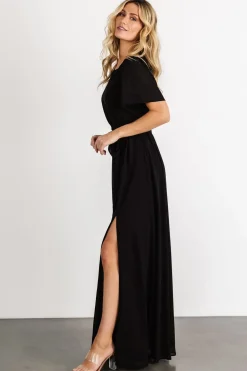 Discount Baltic Born Naomi Short Sleeve Maxi Dress | Black