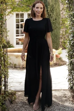 Discount Baltic Born Naomi Short Sleeve Maxi Dress | Black