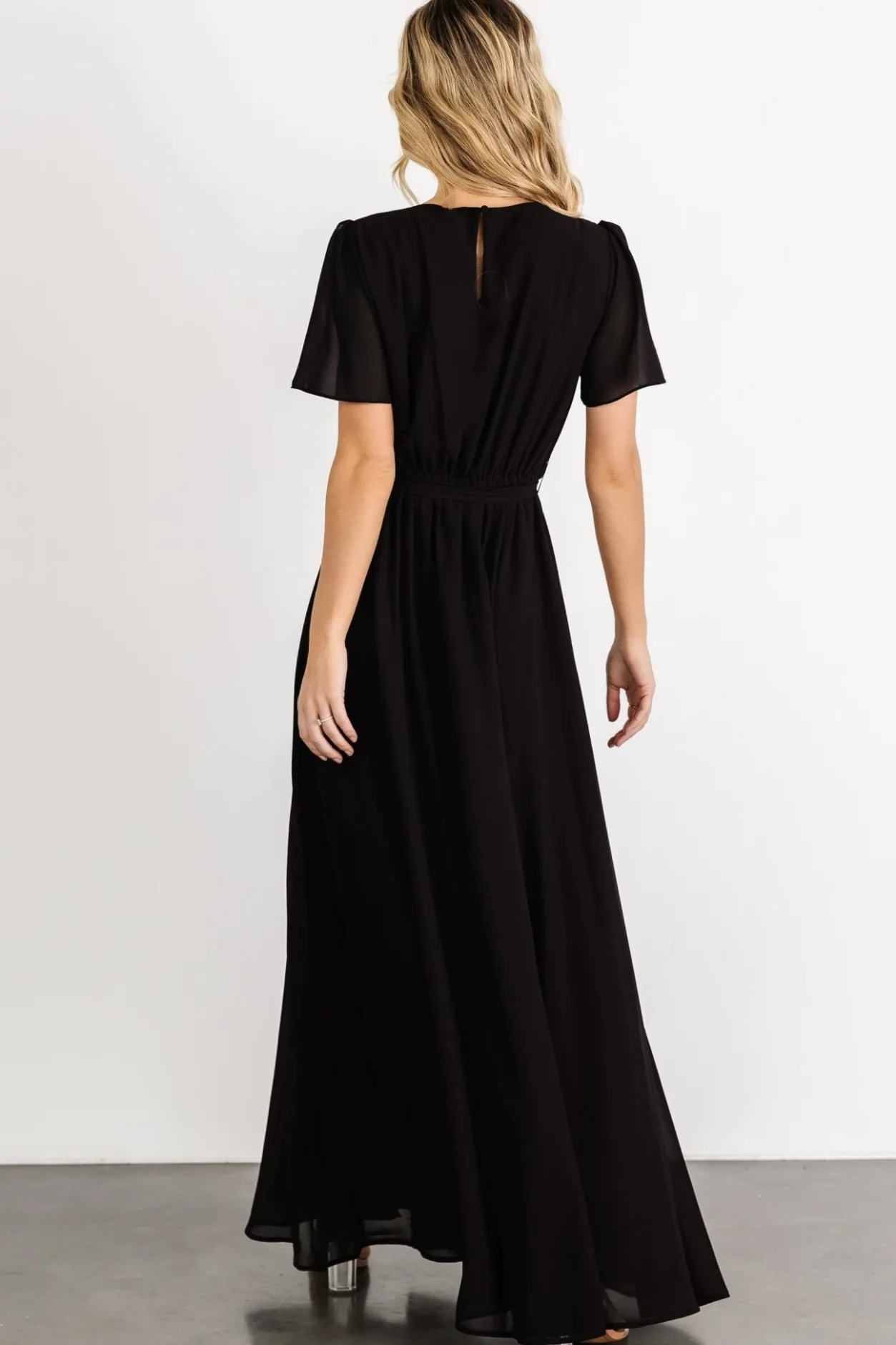 Discount Baltic Born Naomi Short Sleeve Maxi Dress | Black