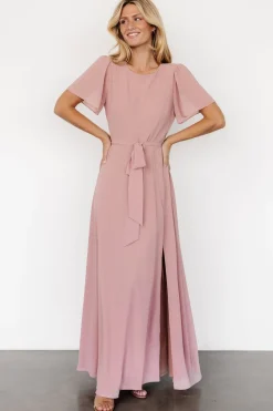 New Baltic Born Naomi Short Sleeve Maxi Dress | Blush Pink BlushPink