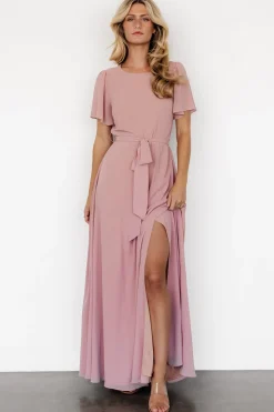 New Baltic Born Naomi Short Sleeve Maxi Dress | Blush Pink BlushPink