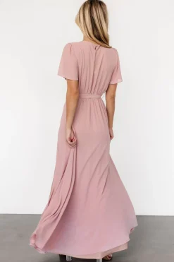 New Baltic Born Naomi Short Sleeve Maxi Dress | Blush Pink BlushPink