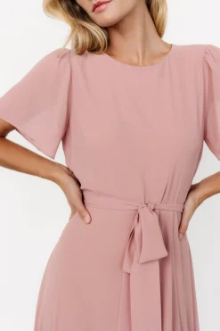 New Baltic Born Naomi Short Sleeve Maxi Dress | Blush Pink BlushPink