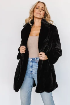 Discount Baltic Born Narla Faux Fur Coat | Black