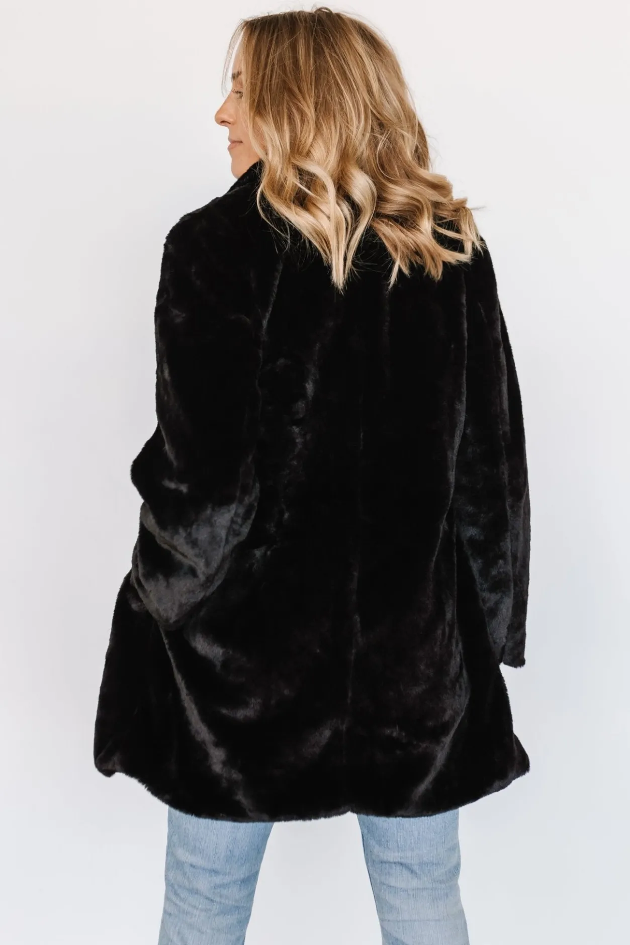 Discount Baltic Born Narla Faux Fur Coat | Black