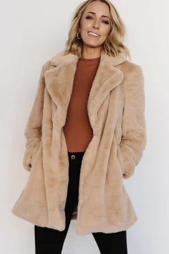 Outlet Baltic Born Narla Faux Fur Coat | Oatmeal