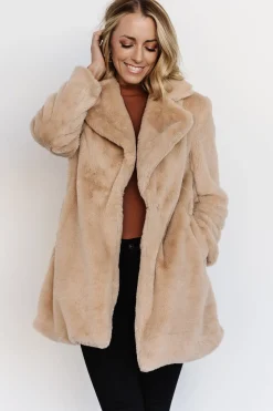 Outlet Baltic Born Narla Faux Fur Coat | Oatmeal