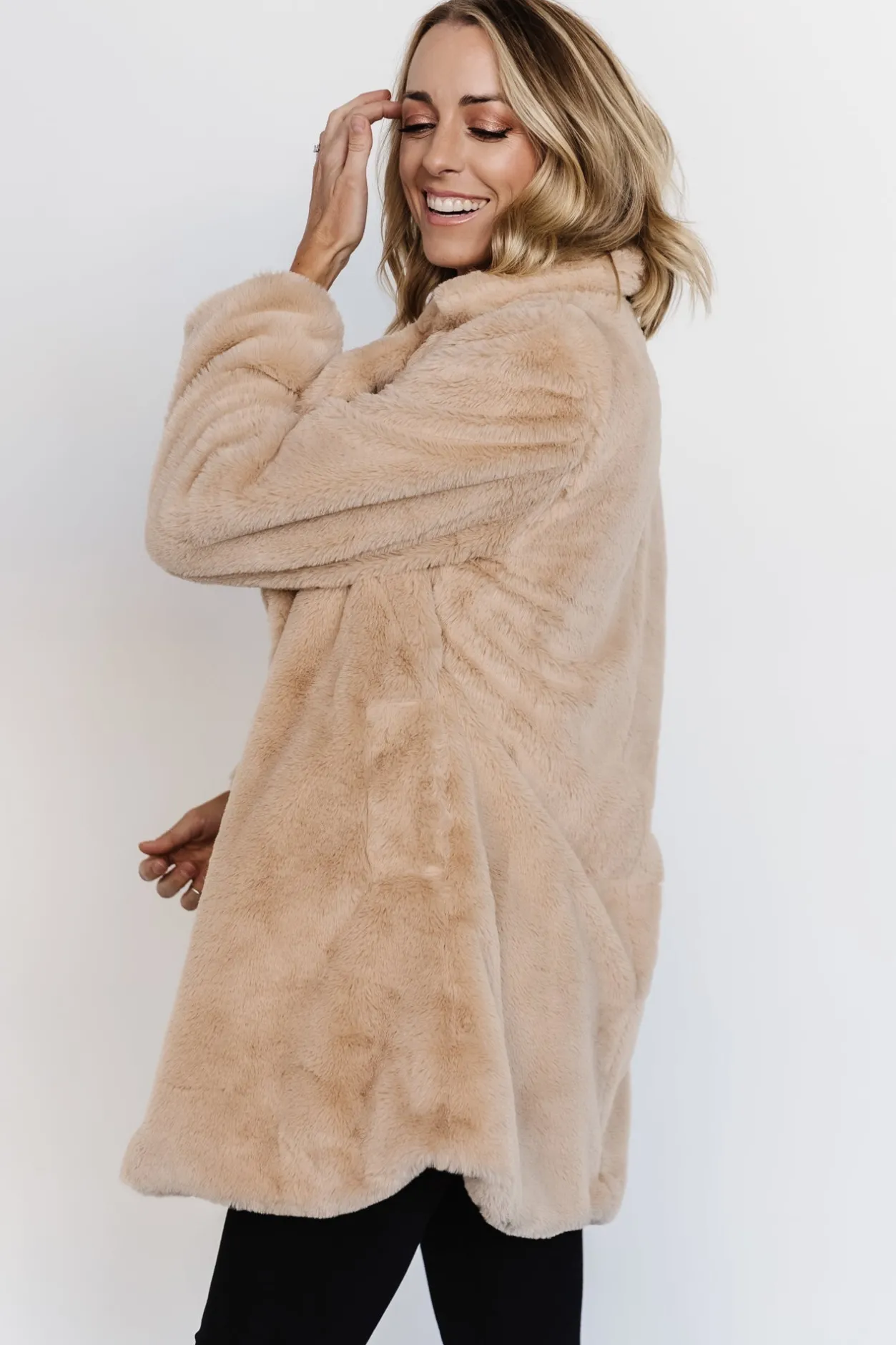 Outlet Baltic Born Narla Faux Fur Coat | Oatmeal