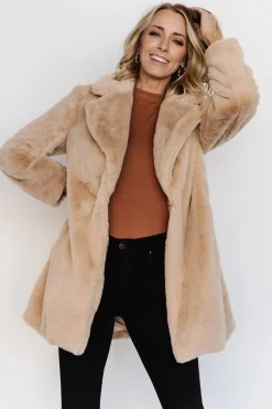 Outlet Baltic Born Narla Faux Fur Coat | Oatmeal