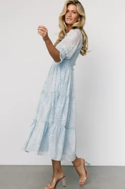 Discount Baltic Born Nellie Smocked Midi Dress | Light Blue LightBlue