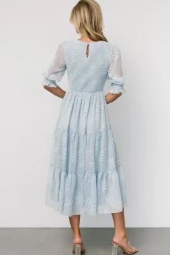 Discount Baltic Born Nellie Smocked Midi Dress | Light Blue LightBlue