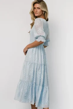 Discount Baltic Born Nellie Smocked Midi Dress | Light Blue LightBlue