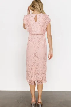 Discount Baltic Born Nessa Lace Midi Dress | Blush