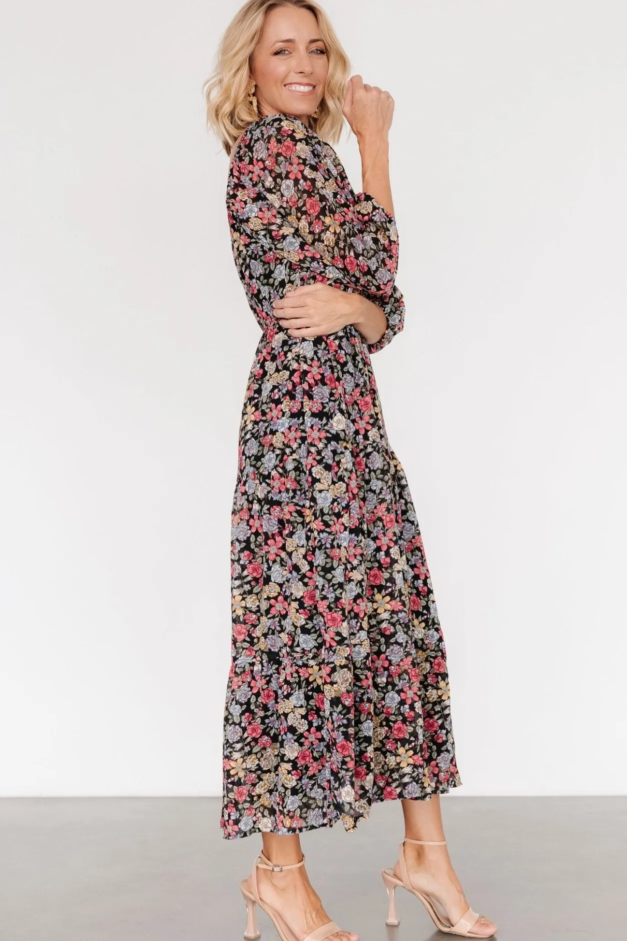 Discount Baltic Born Nevaeh Bubble Sleeve Dress | Multi Floral MultiFloral