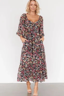Discount Baltic Born Nevaeh Bubble Sleeve Dress | Multi Floral MultiFloral