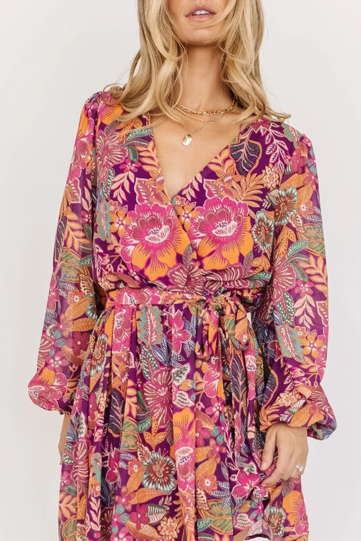 Outlet Baltic Born Newark Mini Dress | Purple Multi PurpleMulti