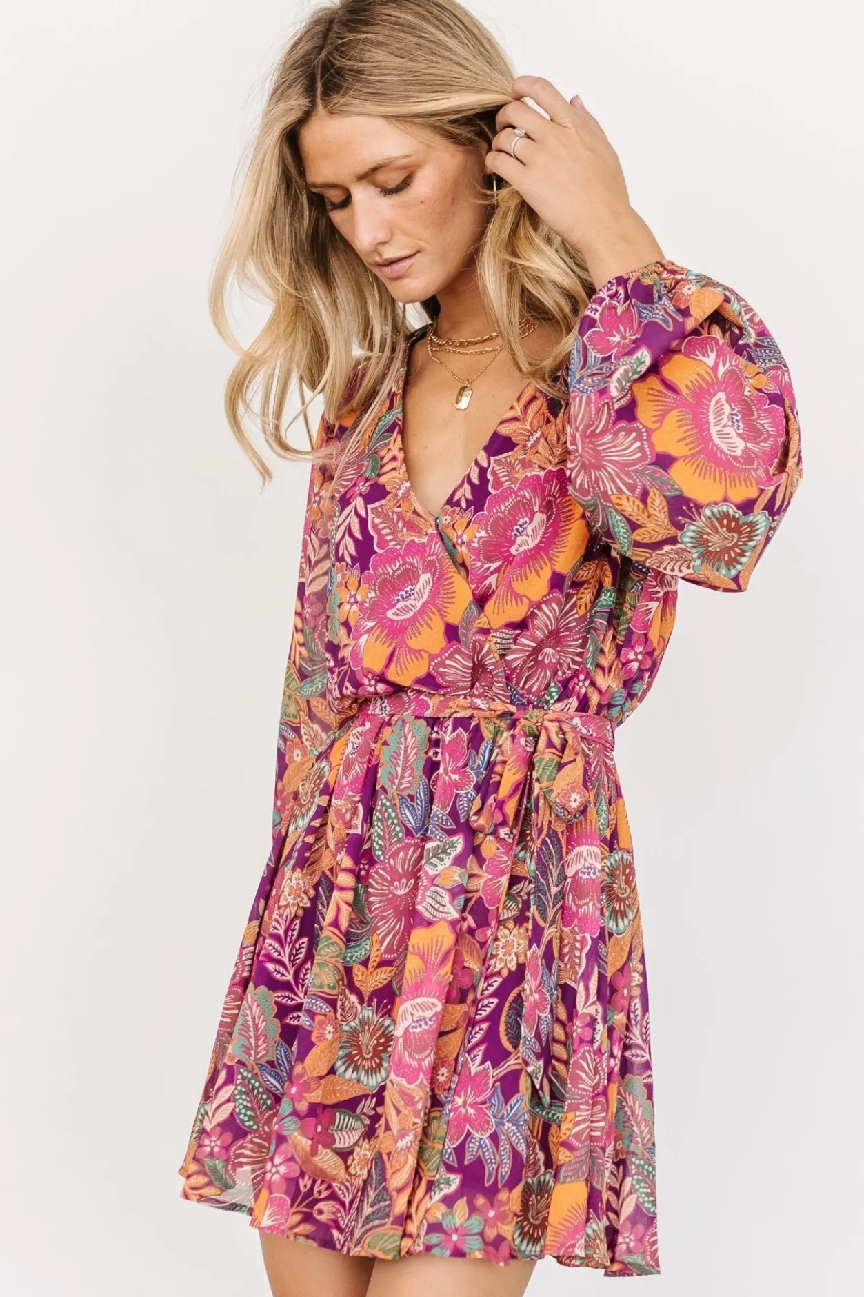 Outlet Baltic Born Newark Mini Dress | Purple Multi PurpleMulti