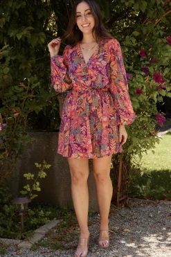 Outlet Baltic Born Newark Mini Dress | Purple Multi PurpleMulti
