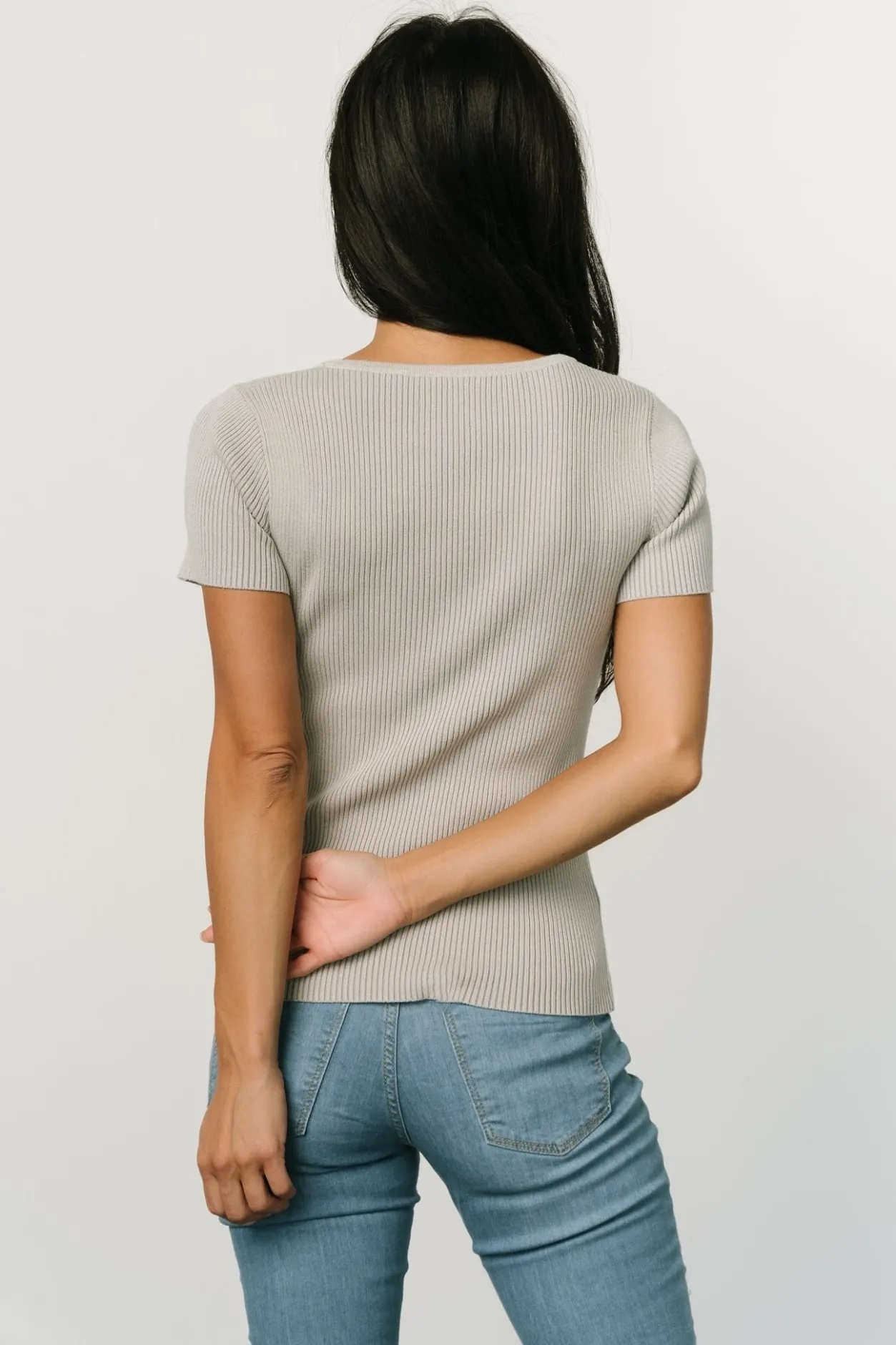 Best Baltic Born Nico Ribbed Top | Gray