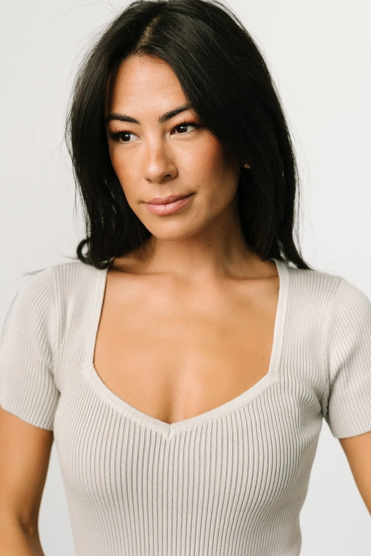 Best Baltic Born Nico Ribbed Top | Gray
