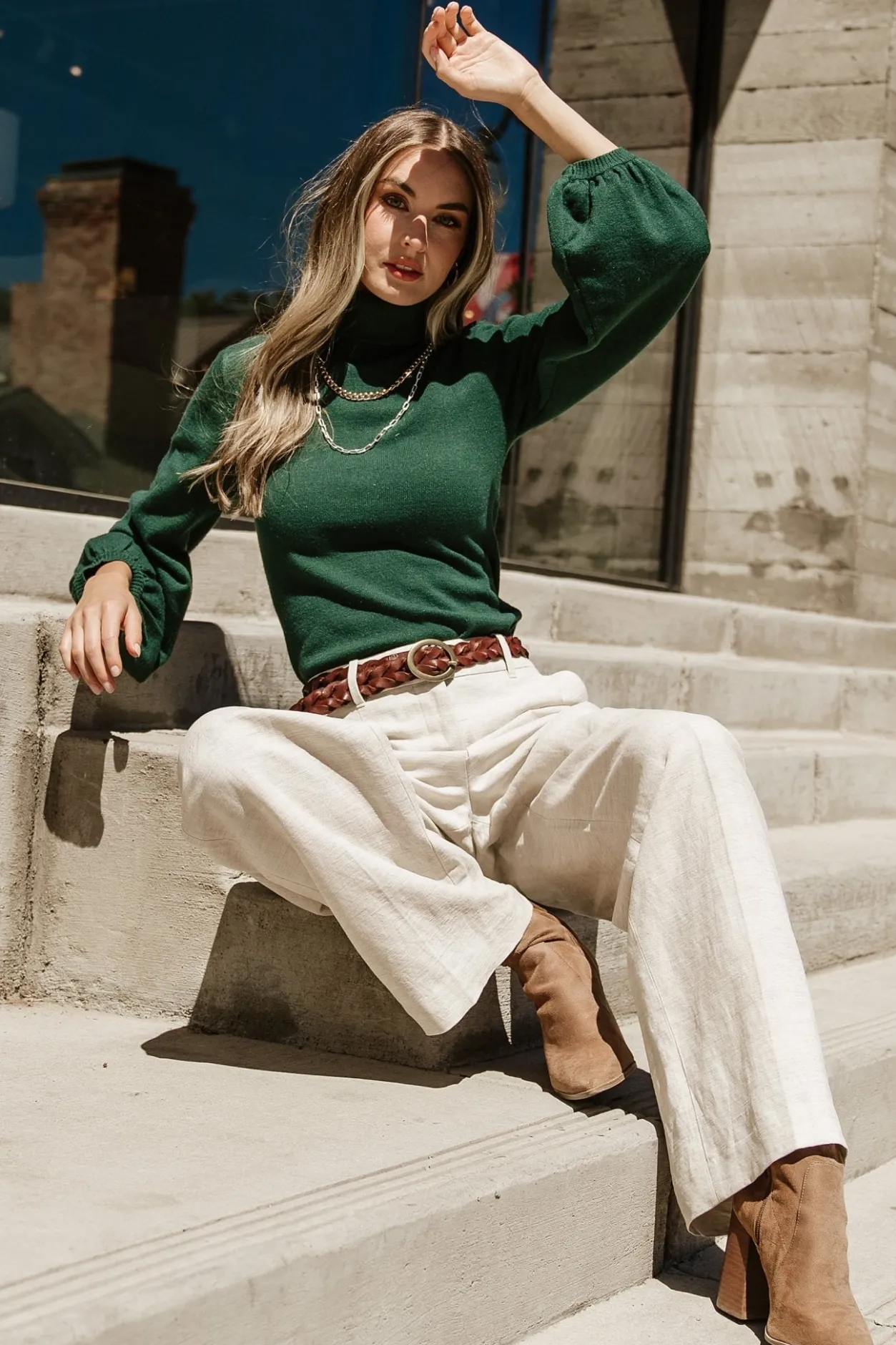 Sale Baltic Born Nielsen Turtleneck Sweater | Emerald