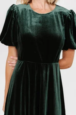 Best Baltic Born Nita Velvet Midi Dress | Deep Green DeepGreen
