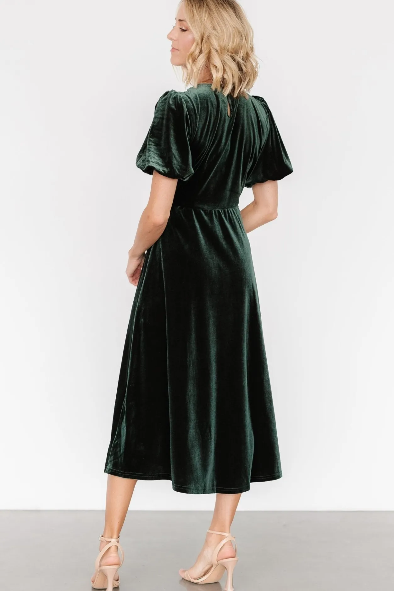 Best Baltic Born Nita Velvet Midi Dress | Deep Green DeepGreen