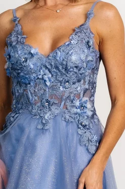 Online Baltic Born Noelle Shimmer Midi Dress | Slate Blue SlateBlue