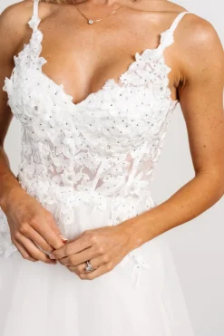 New Baltic Born Noelle Shimmer Midi Dress | Off White OffWhite
