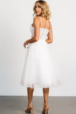 New Baltic Born Noelle Shimmer Midi Dress | Off White OffWhite