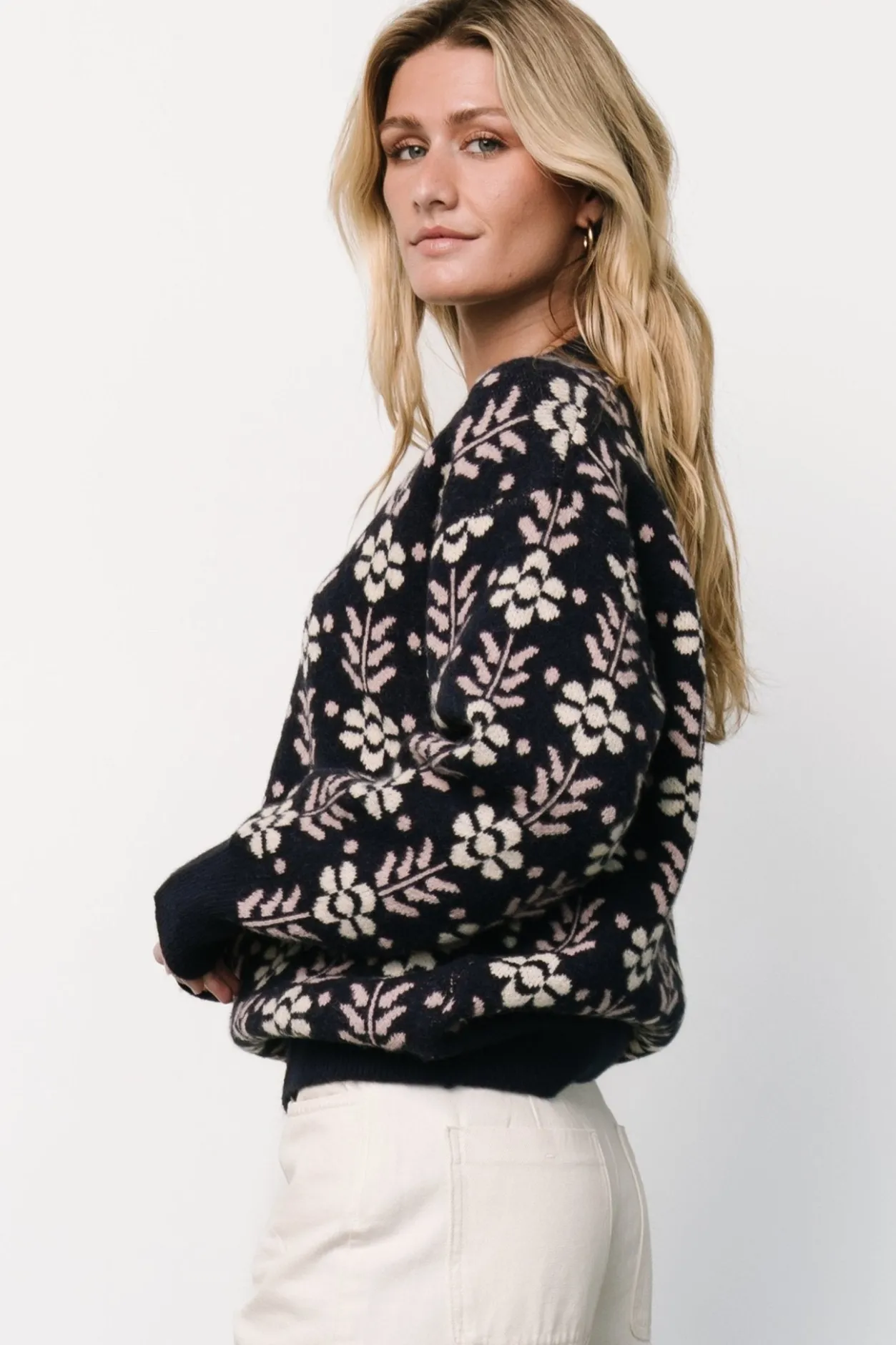 Fashion Baltic Born Norris Sweater | Navy Multi Floral NavyMultiFloral
