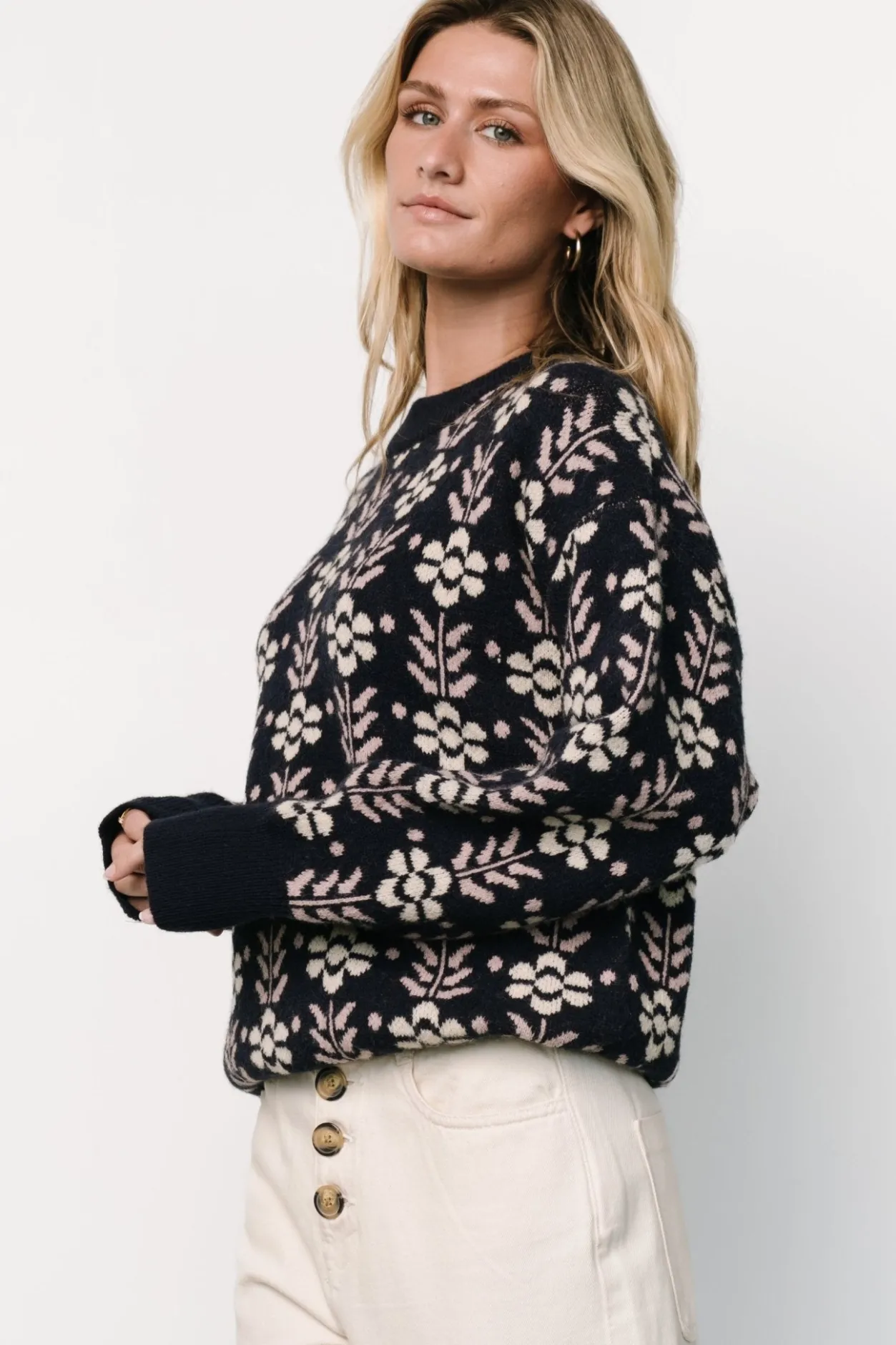 Fashion Baltic Born Norris Sweater | Navy Multi Floral NavyMultiFloral