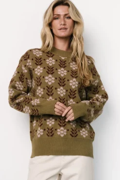 Fashion Baltic Born Norris Sweater | Olive Multi Floral OliveMultiFloral