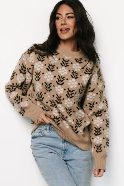 New Baltic Born Norris Sweater | Tan Multi Floral TanMultiFloral