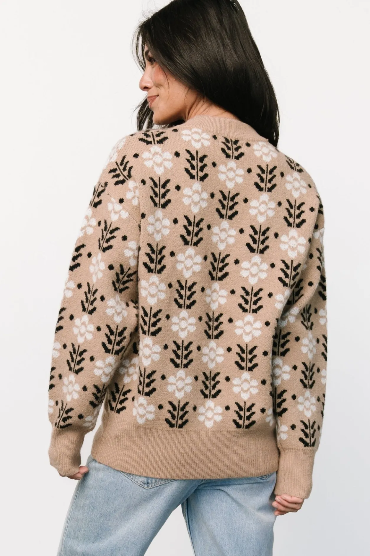New Baltic Born Norris Sweater | Tan Multi Floral TanMultiFloral
