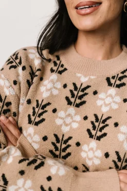 New Baltic Born Norris Sweater | Tan Multi Floral TanMultiFloral