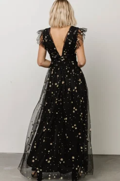 Discount Baltic Born Nova Shimmer Maxi Dress | Black + Gold Black+Gold