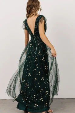 Outlet Baltic Born Nova Shimmer Maxi Dress | Green + Gold Green+Gold