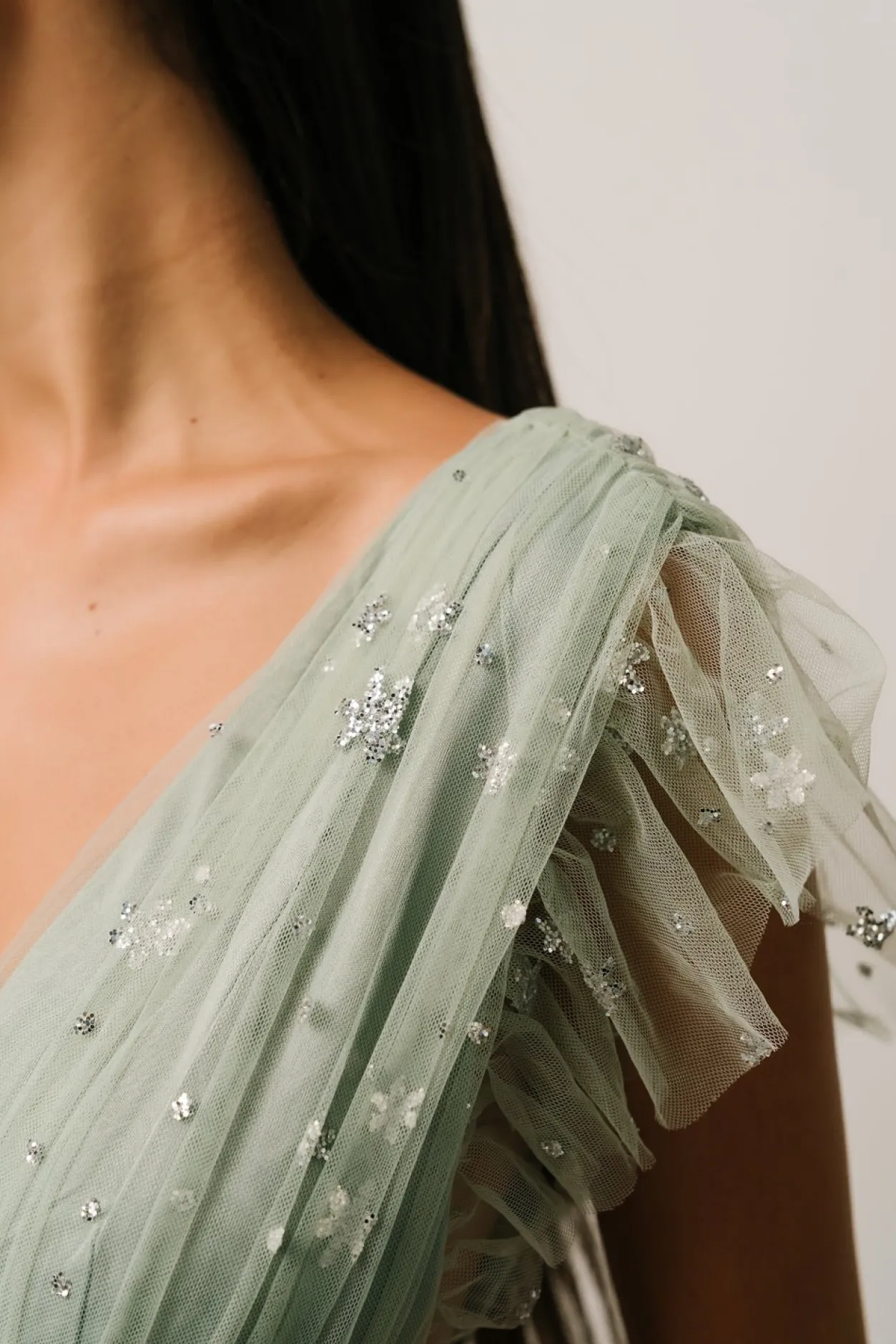 Hot Baltic Born Nova Shimmer Maxi Dress | Sage + Silver Sage+Silver