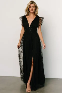 Online Baltic Born Nova Shimmer Maxi Dress | Black