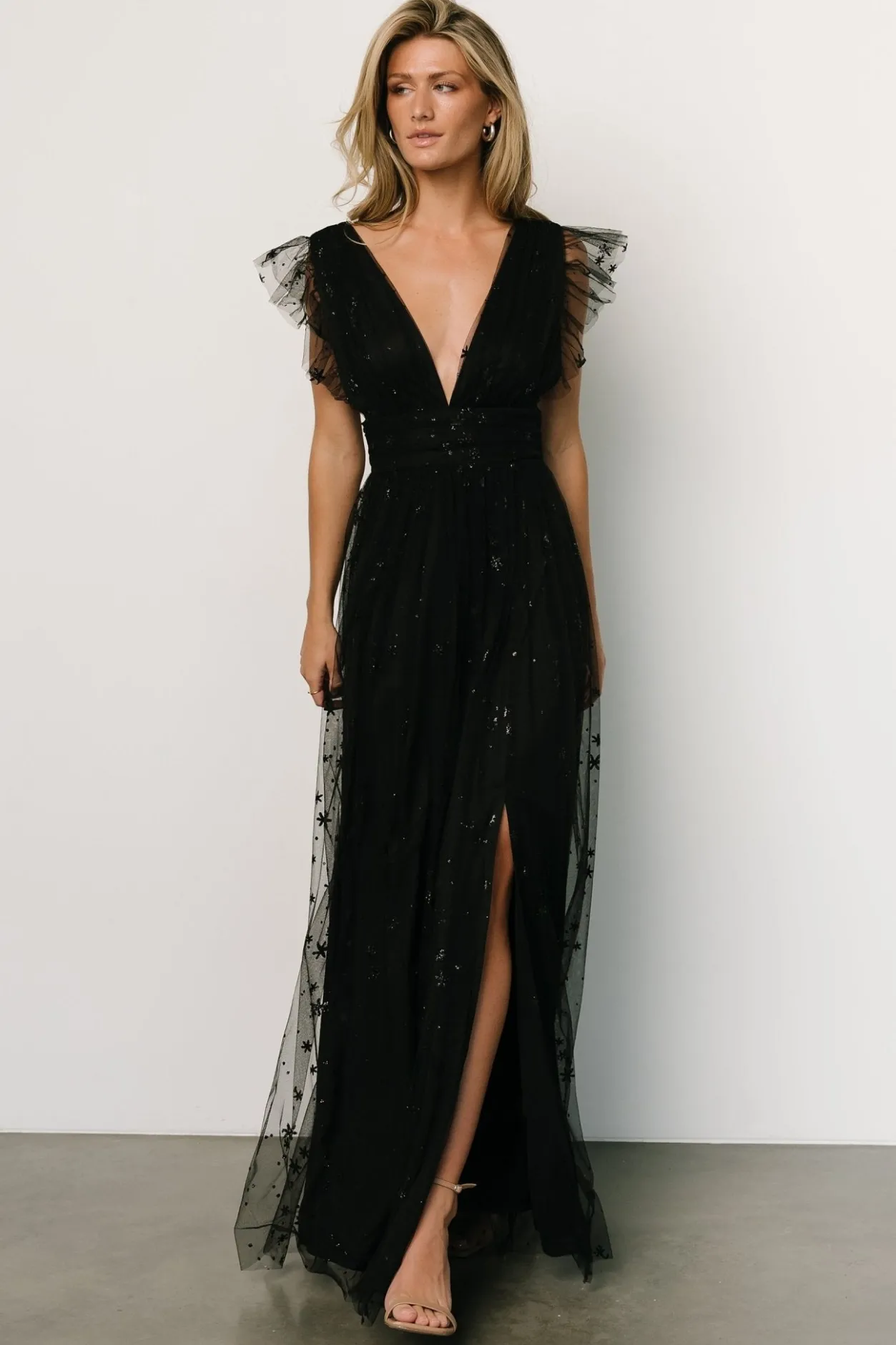 Online Baltic Born Nova Shimmer Maxi Dress | Black