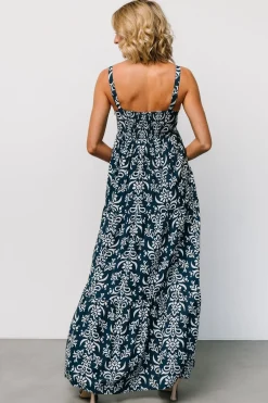 New Baltic Born Oceanside Maxi Dress | Navy Print NavyPrint