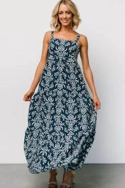 New Baltic Born Oceanside Maxi Dress | Navy Print NavyPrint