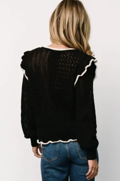 Outlet Baltic Born Oleya Knit Sweater Top | Black