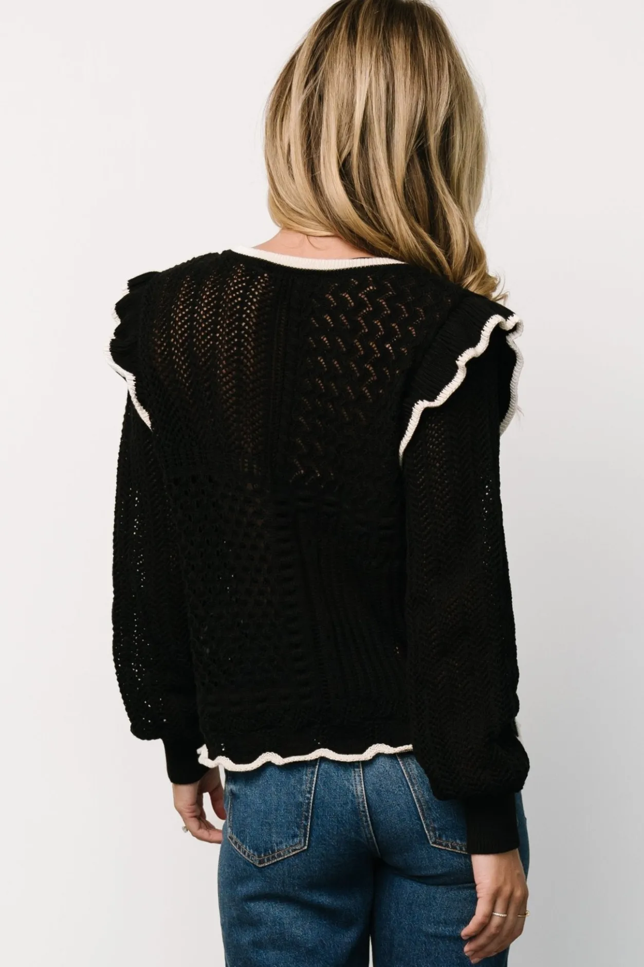 Outlet Baltic Born Oleya Knit Sweater Top | Black